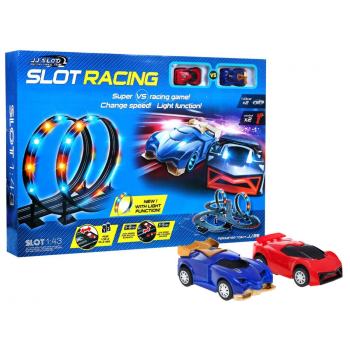 7-metrowy Tor wyścigowy dla dzieci 3-8 + Funkcja zmiany prędkości + 2 autka + Światła